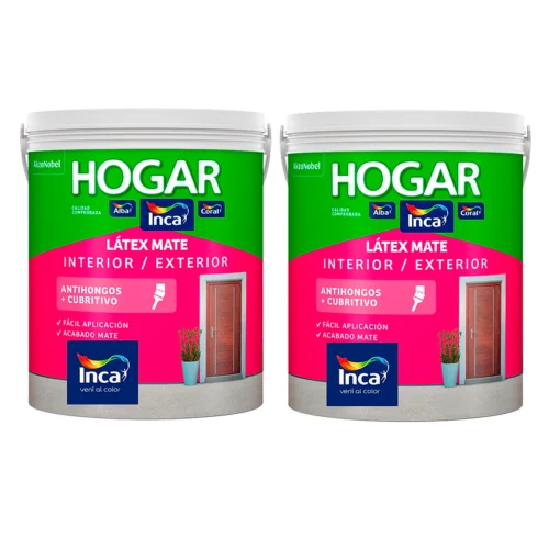 Látex Mate Interior/Exterior Hogar Inca 18+18 Lt
