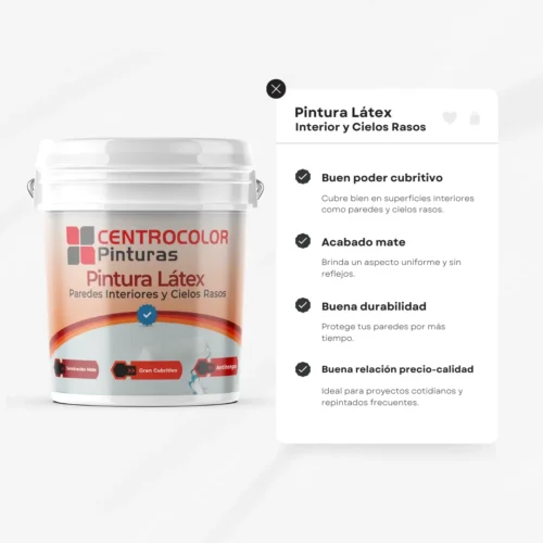 Pintura Antihongos Lavable Premium 18 L Centrocolor - Imagen 2