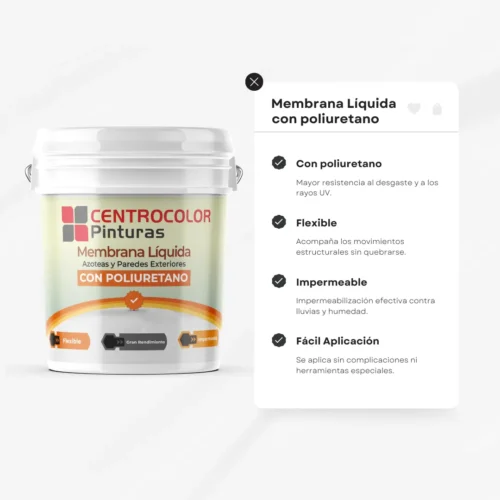Membrana Líquida Con Poliuretano 20 Kg Centrocolor - Imagen 2