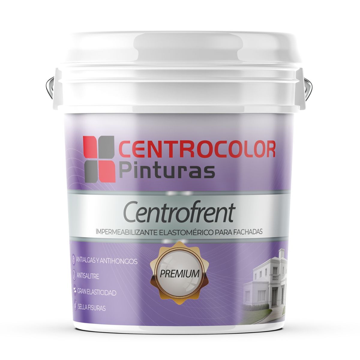 Impermeabilizante Frentes Antihongos Centrofrent Premium 18 L Blanco Mate
